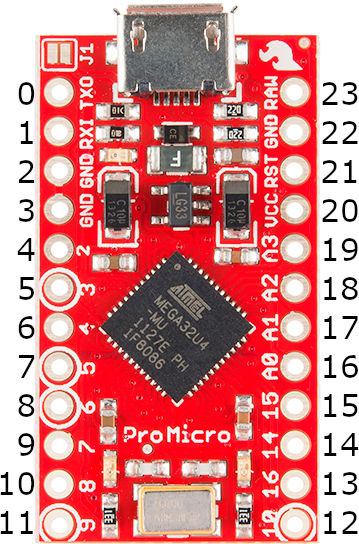 pro micro footprint pins