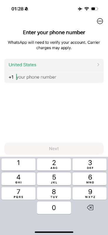 Enter the temporary number