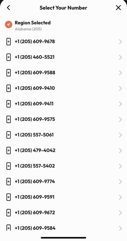 Select number